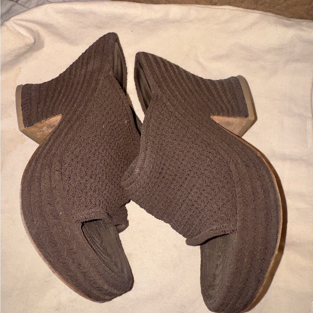 Bottega Veneta Open Toe Dark Brown Knit Mules EU 39